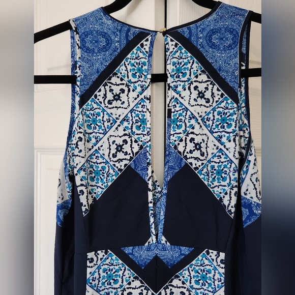 ASOS Warehouse Maxi Dress, Blue Print, Size US 6 - Picture 2 of 8